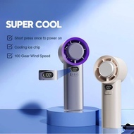M57 High Speed Fan Refrigeration Cooling Handheld Fan 100 Speed Digital Turbo Fan With Cooling Pad