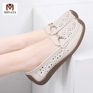 Miec4pm6so Shop new shoes Hollow Pattern Leather Loafers Shoes For Women
