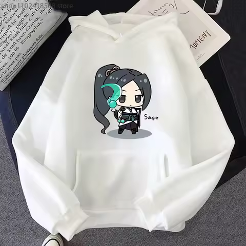 Cartoon Valorant Hoodie Autumn Winter Clothes for Teen Felpa Moletom Men Clothing Harajuku Unisex Sa