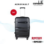 Condotti AeroVault (24") PP Hard Case Unbreakable Luggage with TSA Lock and Security Zipper C8038