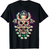 Japanese Anime T-Shirt Oni Mask Whipwwave Style Gothic Akuma Kanji
