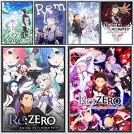 P9ZW Re Life in a different world from zero Poster HD Waterproof Ideal for Home Office Dorm Bedroom 