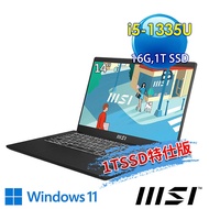 msi微星 Modern 14 C13M-1063TW 14吋 商務筆電(i5-1335U/16G/1T SSD/Win11/經典黑-1T SSD特仕版)