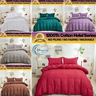 G9 1200Tc Set Cadar Hotel Cotton Bedsheet With Comforter Super King 7in1 | Bedding King Queen Single