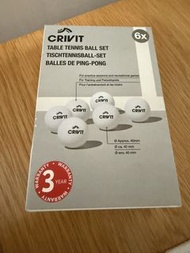 Crivit 乒乓波 / 乒乓球 6個