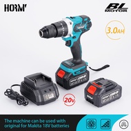 18V Brushless Electric Hammer Drill 3 in 1 Electric Cordless Screwdriver 13mm 20+3 Torque Impact Drill For Makita 18V Battery