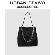 URBAN REVIVO ใหม่ สุภาพสตรี อุปกรณ์เสริม แฟชั่น กระเป๋าสไตล์เบา AW02BB2N2003 Black