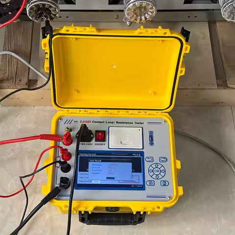 100A Micro Ohm Meter Circuit Breaker Contact Resistance Tester With Stable Function Store 100 Sets o