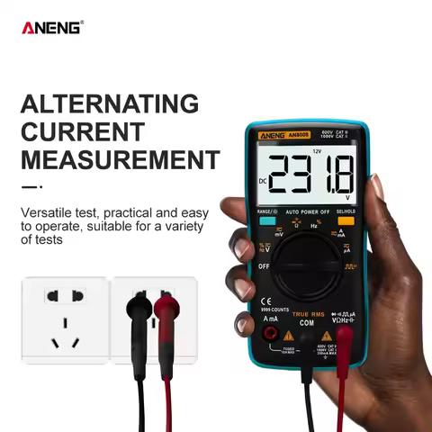 ANENG AN8008 Digital Multimeter 9999 counts True-RMS Square Wave Backlight AC DC Voltage Ammeter Cur