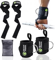Weightlifting Wrist Wraps with D-Ring for Cable Pulling Equipment Lifting Straps and Washable Mesh B