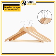 HANGER KAYU MUJI STYLE GRADE A HANGER BAJU KAYU WOOD HANGER HANGER KAYU WOODEN HANGER 1PCS
