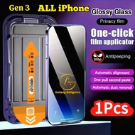 ONE KLICK TEMPERED GLASS PRIVACY ALL iphone SERIES 16 15 14 13 12 11 X screen protector