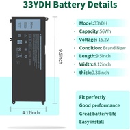 DMKAOLLK 56WH 33YDH Laptop Battery for Dell Inspiron 17 7000 7778 7779 7786 7773 15 7577 G3 3579 377