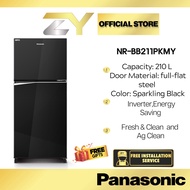 PANASONIC Refrigerator 2 Door Fridge Top Freezer Econavi Inverter (210L) NR-BB211PKMY Peti Sejuk Ais 冰箱 Fridge