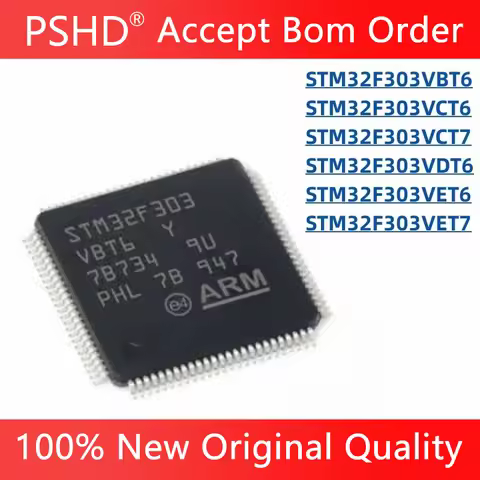 100% New STM32F303VBT6 STM32F303VCT6 STM32F303VCT7 STM32F303VDT6 STM32F303VET6 STM32F303VET7 LQFP100