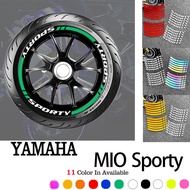 YAMAHA MIO Sporty Reflective Wheel Sticker 14" SPORTY Motorcycle Waterproof Rim Hub Decoration Friction Resistant Decal