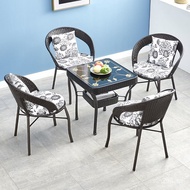 Casual Outdoor Combination Courtyard Simple Small Coffee Table Chair Rattan Chair Balcony Outdoor Si