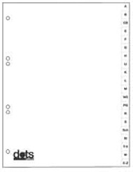 dots 844220-4232-03 Cardboard Reg, A-Z, 20 Pieces, Vf, Yellow