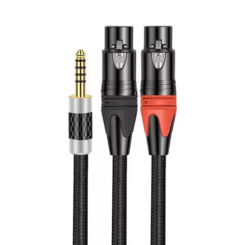 Hifi 4.4mm to 2XLR Audio Cable OFC Silver Plating 4.4mm Balanced Dual 2XLR Male Female Audio Cable f