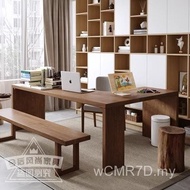 Solid Wood Living Room Double Long Desk Partition Simple Island Table 7 Household Corner Work Desk W