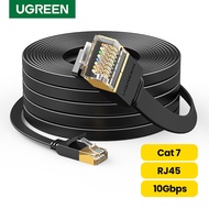 Ugreen Kabel Ethernet Datar Cat7 Rj45, Kabel Rata 10 Gigabit 600Mhz