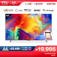 TCL 43 inch 4K Google Smart TV -  43P735 (Dolby Vision &amp; Audio, Camera-ready, Hands-Free Voice Control, Google Assistance - Netflix, YouTube)