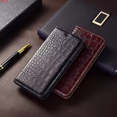 For Xiaomi Poco X6 X7 X8 Pro 5G Genuine Leather Case for Xiaomi Poco X5 X4 X3 X2 Pro 5G GT NFC Flip 