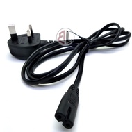 3 Pin Uk To 2 Pin Figure 8 Power Cable With Fuse 1.5 Meter To IEC C7 C8 Connector