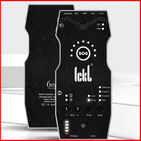Ickb So8 6th Digital OTG Sound Card Support Equalization EQ Debugging Suitable For Singing Live Broa