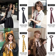 Retro American Striped Tie Belt Women 6 New Preppy Style All-Match JK Uniform Niche Neck Tie Accesso