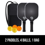 【Full Set】Pickleball Paddles Pickleball Set Fiberglass Surface Pickleball Rackets USAPA Approved Pad