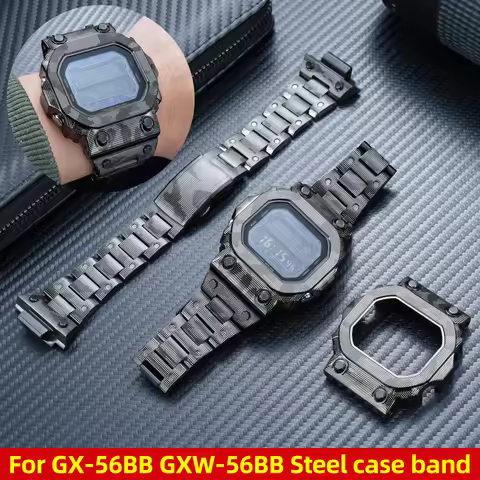 GX-56BB Big G Watch Modificaiton Kit For Casio Gx56 GXW-56BB Stainlesss Steel metal case Wach Band s