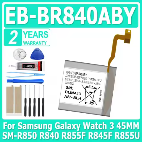 EB-BR840ABY 330mAh For Samsung Galaxy Watch3 45MM SM-R850 R840 R855F R845F R855U Replacement Bateria