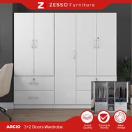 ZESSO 6X6FT (3+2) DOORS WARDROBE WITH SHELF / almari baju /kabinet baju / almari baju budak /wardrob
