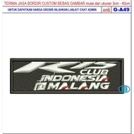 HD-121 EMBROIDERED PATCH R15 CLUB INDONESIA MALANG MOTORCYCLES/RACING/CLUB