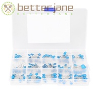 BETTER-JANE 180PCS High Voltage Capacitors, 1kV 100PF-10000PF Capacitors Assortment Kit, Blue 15 Val
