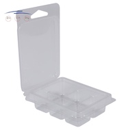 100 Packs Wax Melt Clamshells Molds Square, 6 Cavity Clear Plastic Cube Tray for Candle-Making & Soa