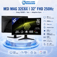 MSI MAG 32C6X gaming monitor | 32 inch, FHD, VA, 250Hz, 1ms, HDMI + DP, curved,
