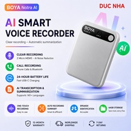 BOYA Notra AI Recorder smart AI voice Recorder translates 140+ languages, converts voice to 64GB tex