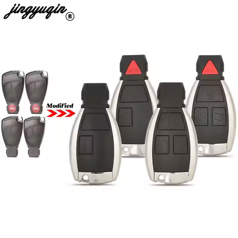 jingyuqin 2/3/4 Buttons Car Remote Key Shell Case For Mercedes Benz B C E ML S CLK CL Uncut Blade Mo