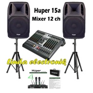 NEW paket sound system huper ak15a mixer ashley selection 12 channel
