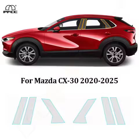 For Mazda CX-30 2020-2025 Pre-cut Headlight Rearview B C Pillars TPU Paint Protection Film PPF Clear