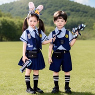 Boy Rabbit Police Officer Clothes Summer Clothes Children cos Crazy Zoo Performance Clothes Girls Ju