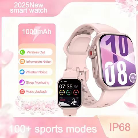 Smart Watch for Men And Women 1.85" HD Screen 110+ Sport Modes IP68 Waterproof 100-Day Standby Heart