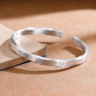 Silver Bracelet Planting the Ground Bar Ten Days of Teenagers S999 Pure Silver Bracelet Same Style S