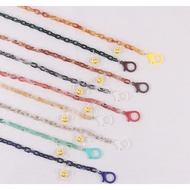 READY STOCK IN KL Smiley Face Ombré Color Mask Chain