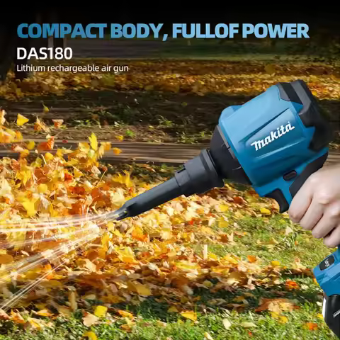 Makita DAS180 Brushless Cordless Air Blower Dust Removal Gun Multifunctional Nozzle Dusting Inflator