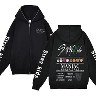 Stray Kids Maxident Skzoo Zipper Hoodie Straykids Full Zip Jacket Print Warm Sweatshirts Men Woman 5-Star Kpop Oversized Clothes XXS-4XL