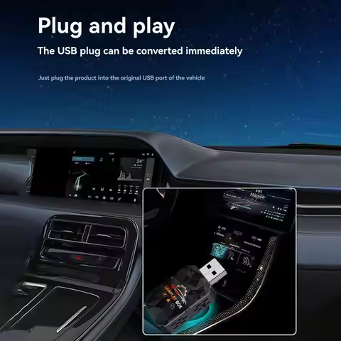 A40I 3 In1 Wireless Carplay Adapter Carplay Android Auto Airplay Wired Carplay to Wireless Bluetooth