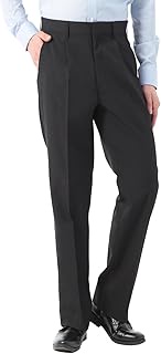Slacks, Hemlined, One-Tuck, Plain, Business, Men's (Waist 39.4 inches (100 cm), Inseam 30.0 inches (